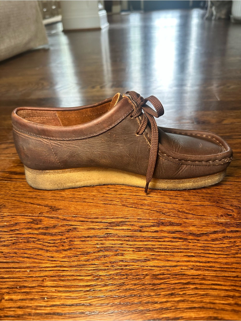 Men’s Clarks Originals Wallabee Brown Leather - Picture 3 of 12